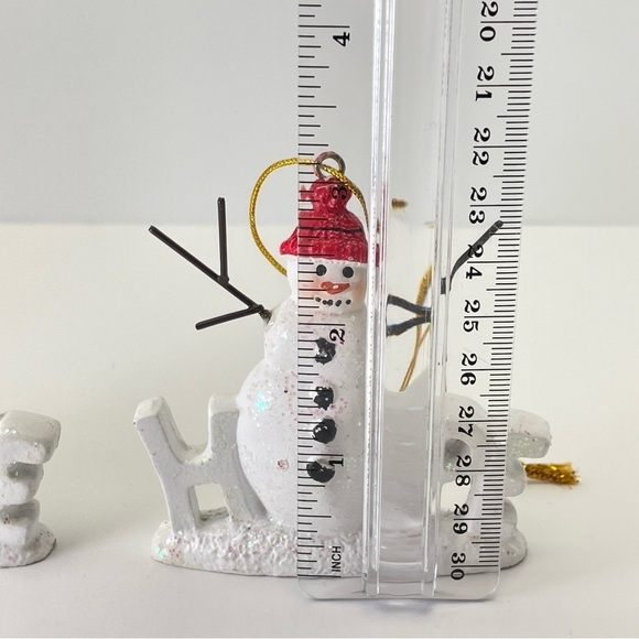 Snowman Hope Ornament Signed Stouffer 2008  Pair - Picture 7 of 15